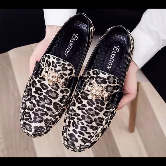 Leopard Print Loafers - New without Box - Picture 1 of 5